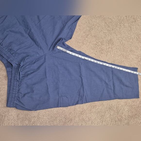 New York & Company | NWT | Blue Linen Capri Pants | XXL - Picture 5 of 8